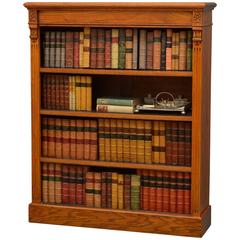 Victorian Oak Open Bookcase