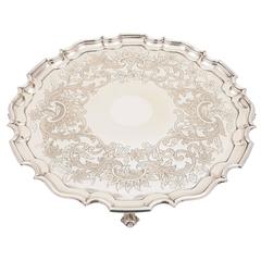 Large 19th Century Sheffield Plated Salver