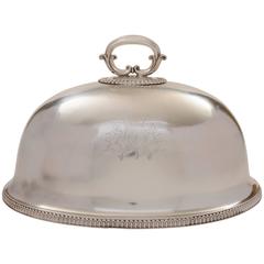 19th Century Royal Ninth Lancers Silver Plated Meat Dome