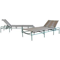 Solid Aluminum and Rope Outdoor Adjustable Chaise Longues