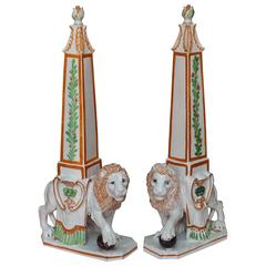 Pair of Italian Terra Cotta Obelisks