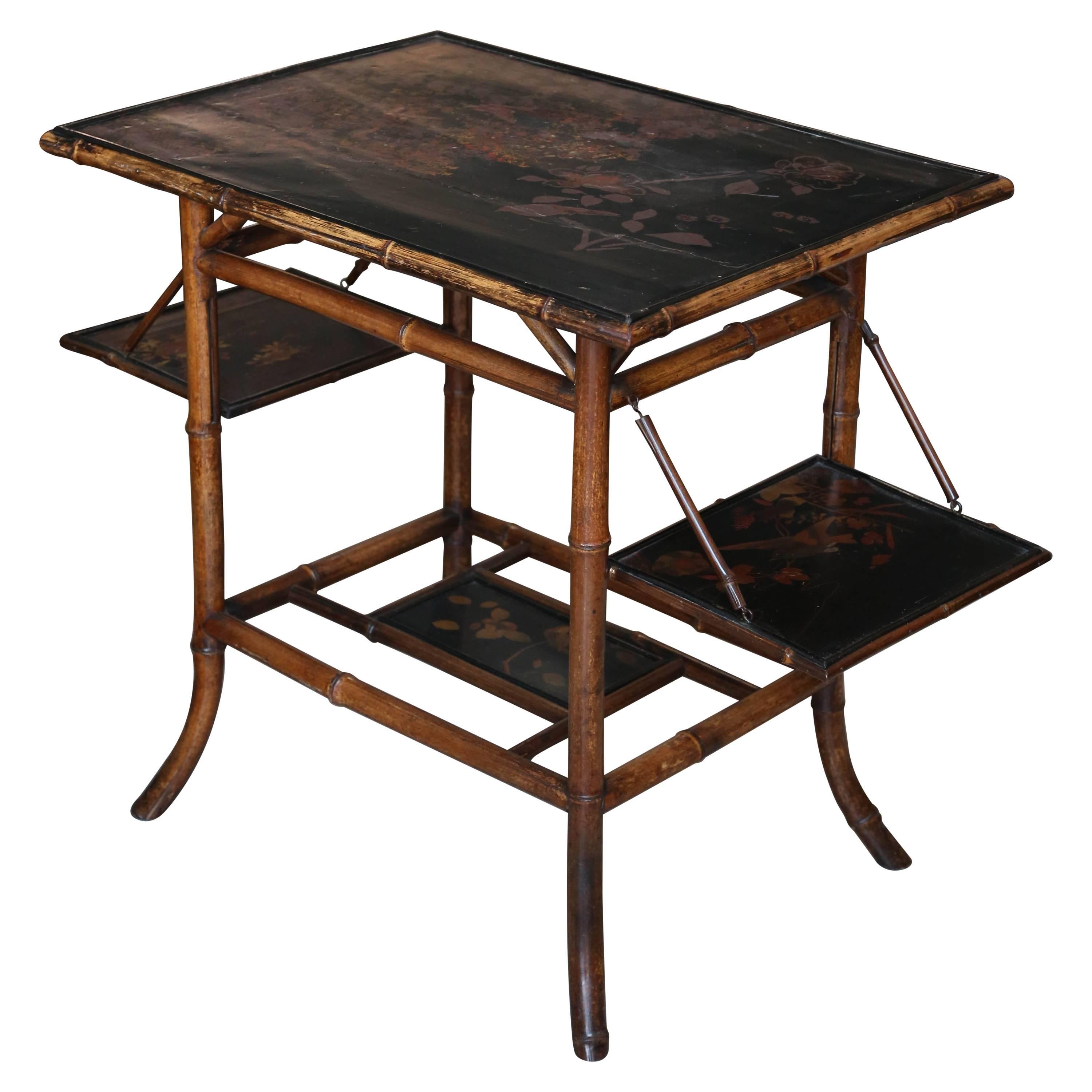 Large-Scale 19th Century Chinoiserie Bamboo Pastry Table