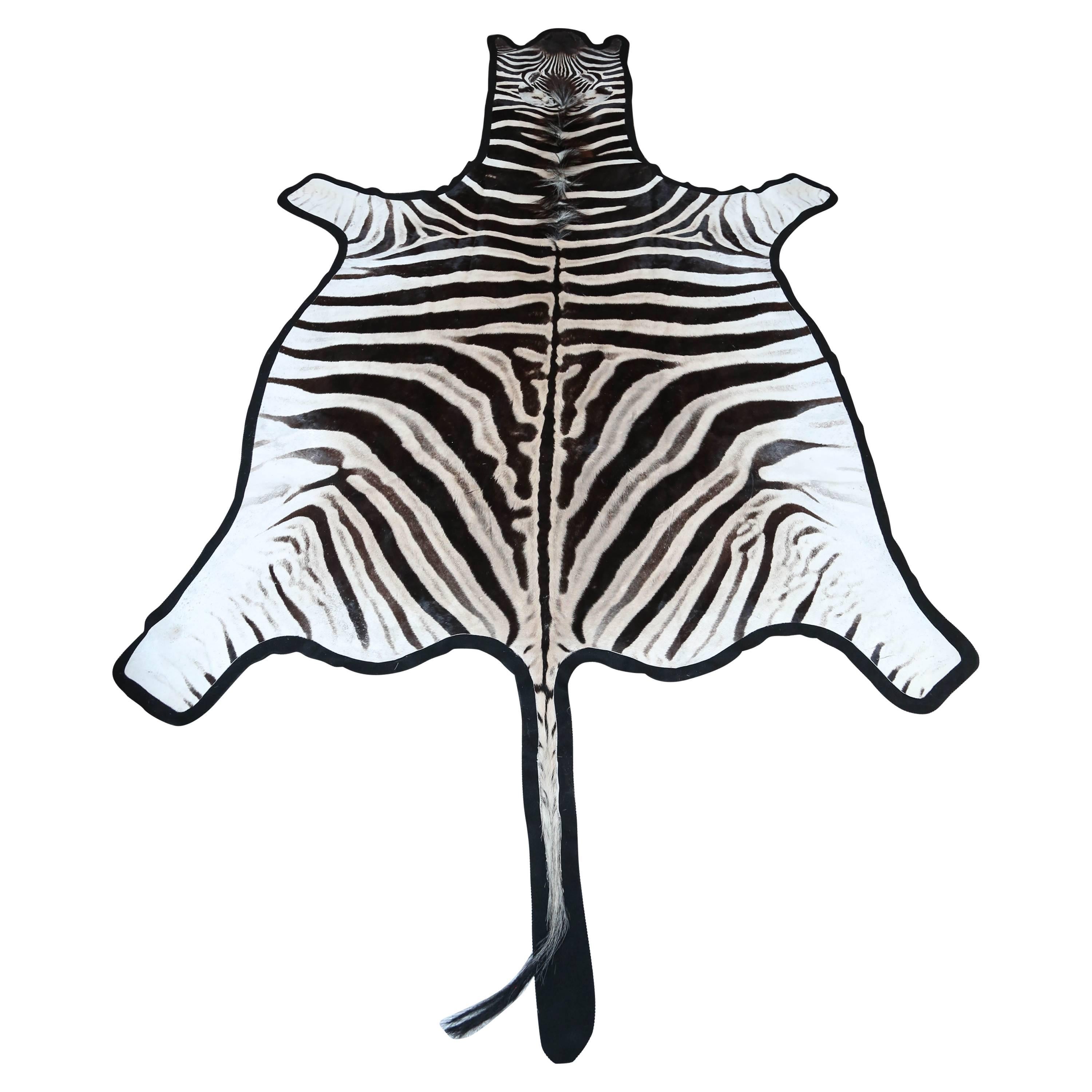 Exceptional Burchell Zebra Hide Rug