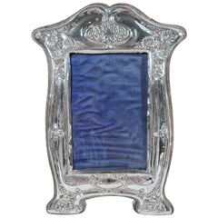 English Art Nouveau Sterling Silver Picture Frame