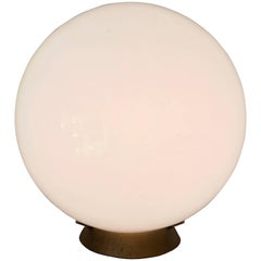 Mid-Century Glass Globe Table Lamp