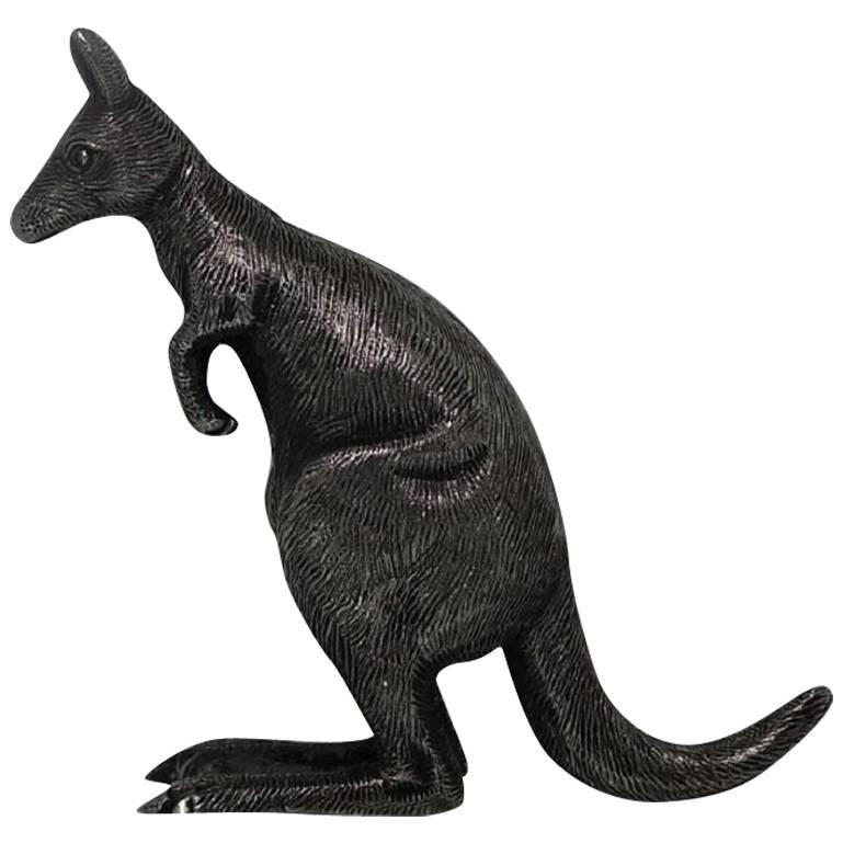 Antique Silver Model of a Australian Kangaroo Maker Drummond, circa 1895
