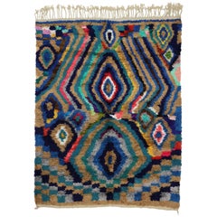 Modern Berber Moroccan Silk Rug with Contemporary Abstract Style
