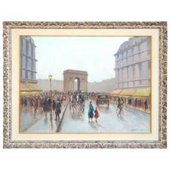 Original Findlay Artist Early Andre Gisson Arc De Triomphe Paris Painting