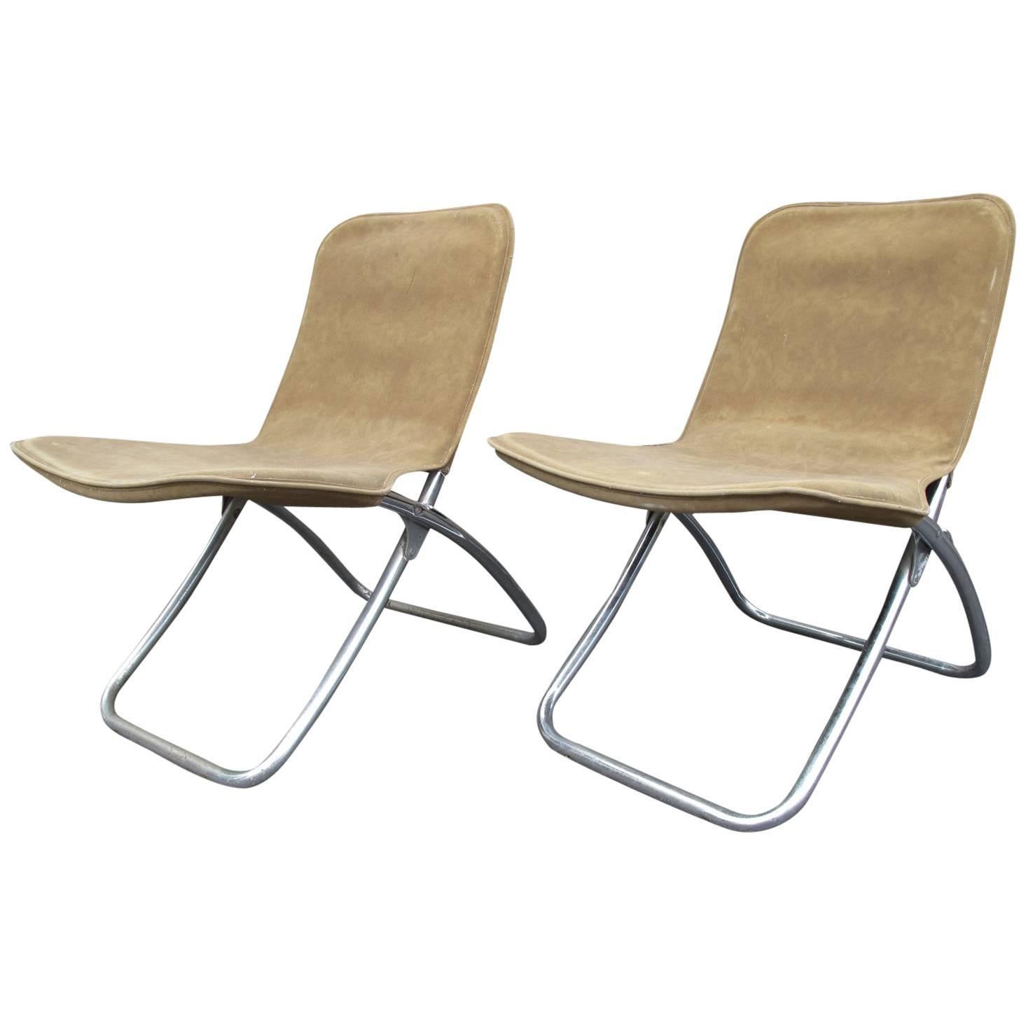 Pair of Folding Chairs in the Manner of Warren McArthur