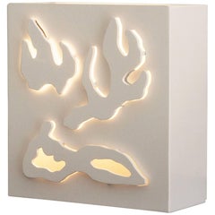 Wall or Table Light in Hand Cut Wood by Jacques Jarrige