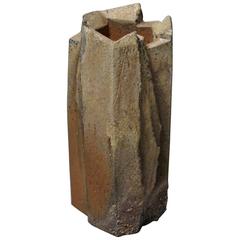 Jonathan Cross Wood Fired Ceramic Sculptural Vase 12