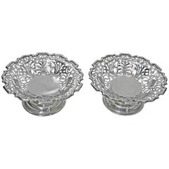 Pair of Large Silver Compote Dishes George Maudsley Jackson, London, 1905