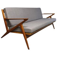 Poul Jensen Dänisches Teak Z Sofa von Selig