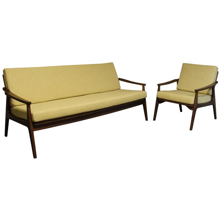 MidCentury Modern Sofa and Chair For Sale at 1stDibs