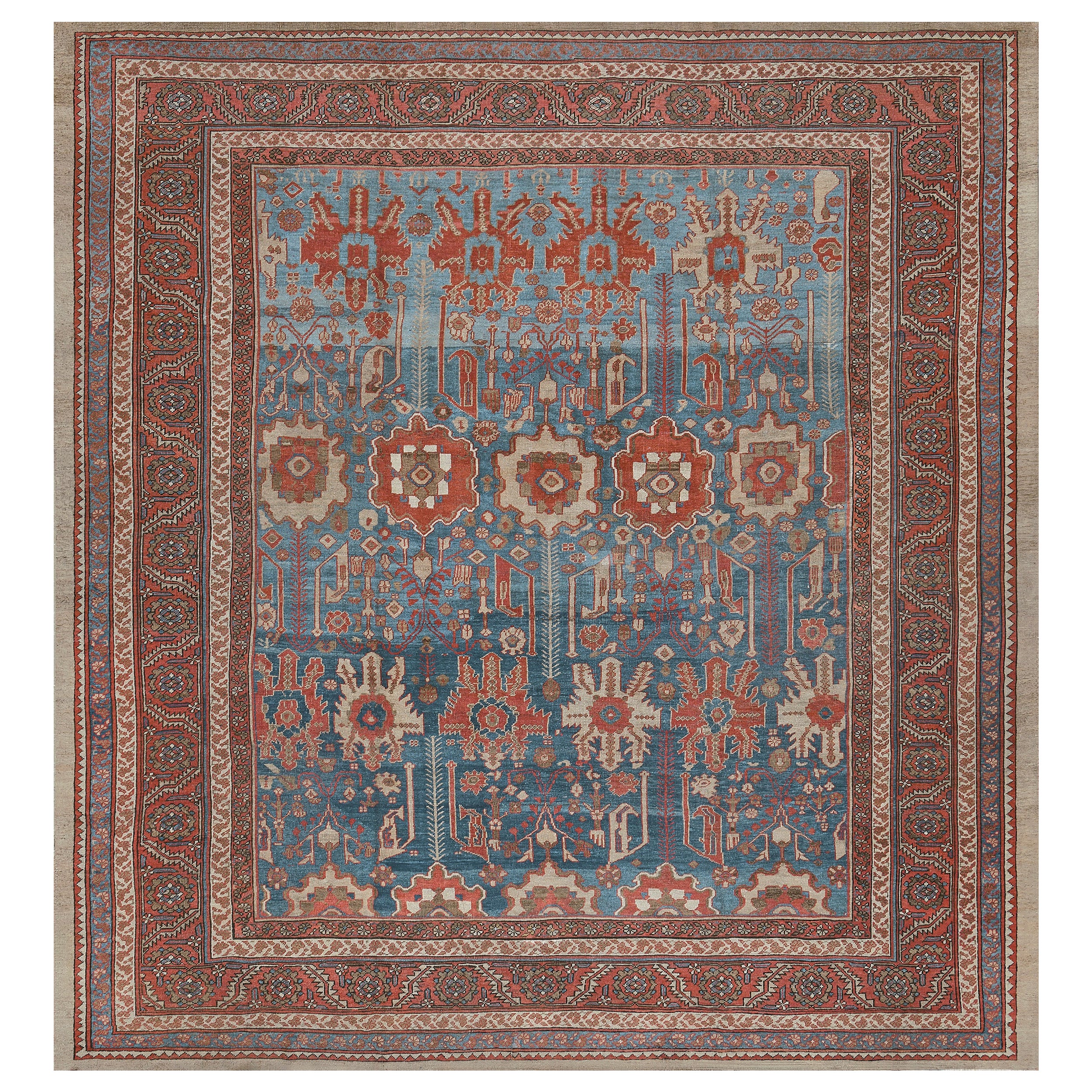 Hand-Woven Late 19th Century Wool Bakhshaish Rug from North West Persia