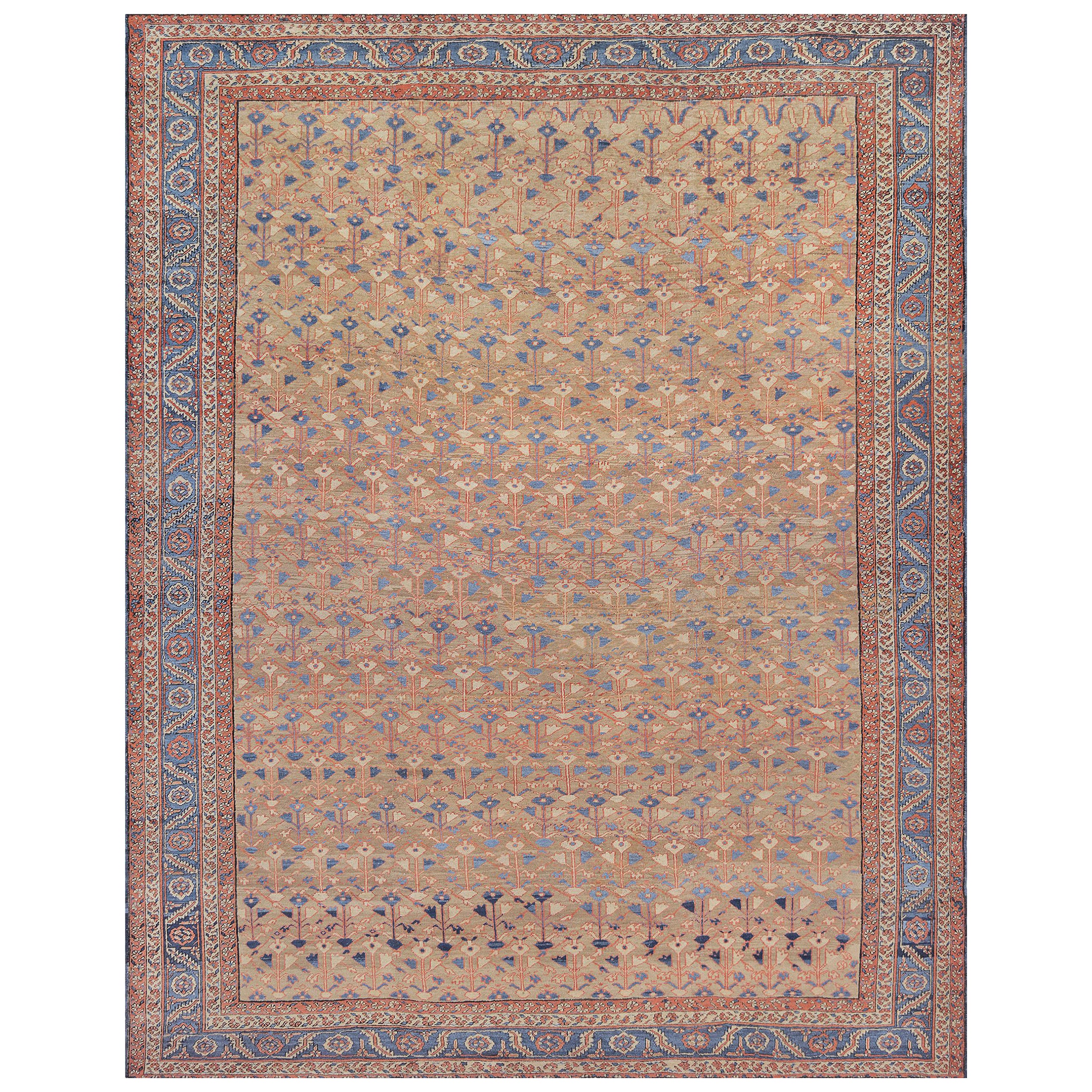 Late 19th Century Hand-Woven Wool Bakhshaish Rug from North West Persia For Sale