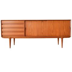 Rare Teak Credenza or Sideboard by Gunni Omann for Omann Jun, circa 1961