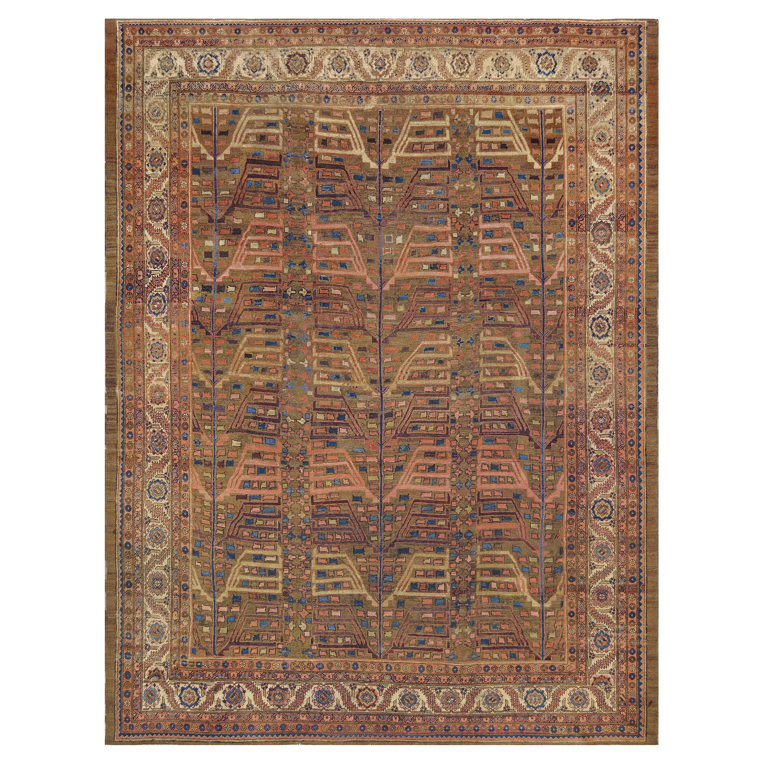 Late 19th Century Hand-Woven Wool Bakhshaish Rug from North West Persia