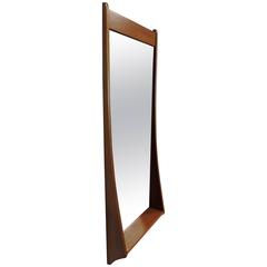 Pedersen & Hansen Danish Modern Teak Mirror with Shelf