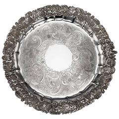 19th Century Regency Solid Silver Magnificent Salver Tray, J Hayne, circa 1827 10
