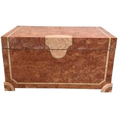 1980s Maitland Smith Tesselated Stone Trunk Coffee Table 8
