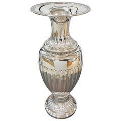 Jarrón de plata italiano de renacimiento imperio del siglo XX