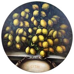 Renaissance Tuscan Oil Painting 'Lemons'