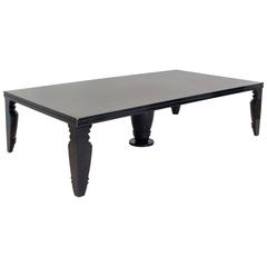 Exceptional, Extra Large Black Lacquered Table, circa 1980, France 11