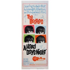 Vintage "A Hard Day's Night" Film Poster, 1964