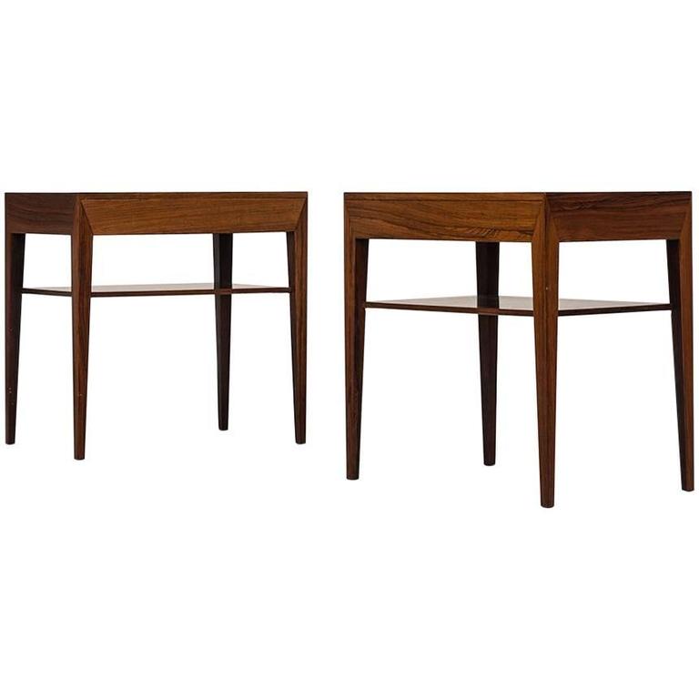 Severin Hansen Bedside Tables By Haslev Møbelsnedkeri In Denmark - 
