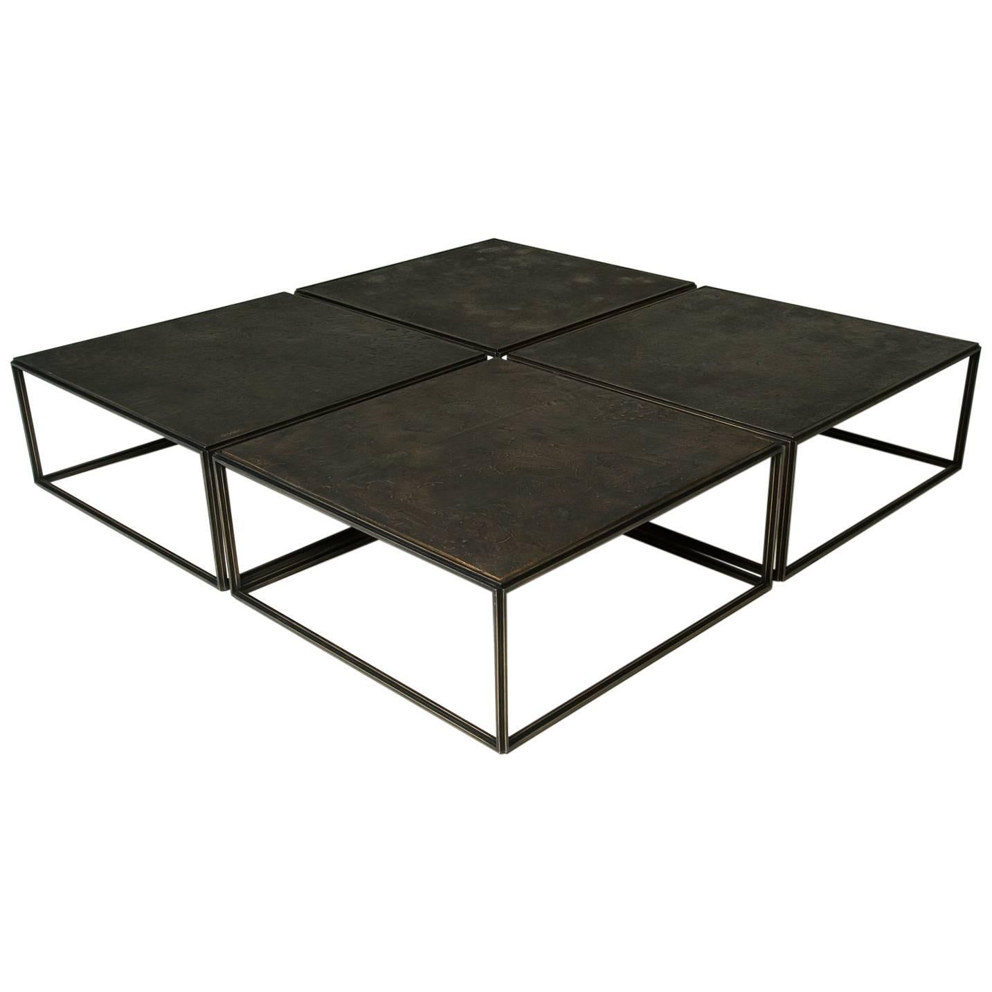 Castle-Sized, Mondriaan Inspired Square Low Table, by P.Tendercool For Sale