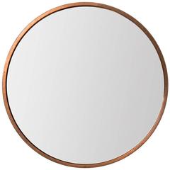 Round Mirror in Copper Produced by Glas Mäster in Sweden 6
