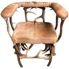 Antler Chair with Ecuadorian Cowhide