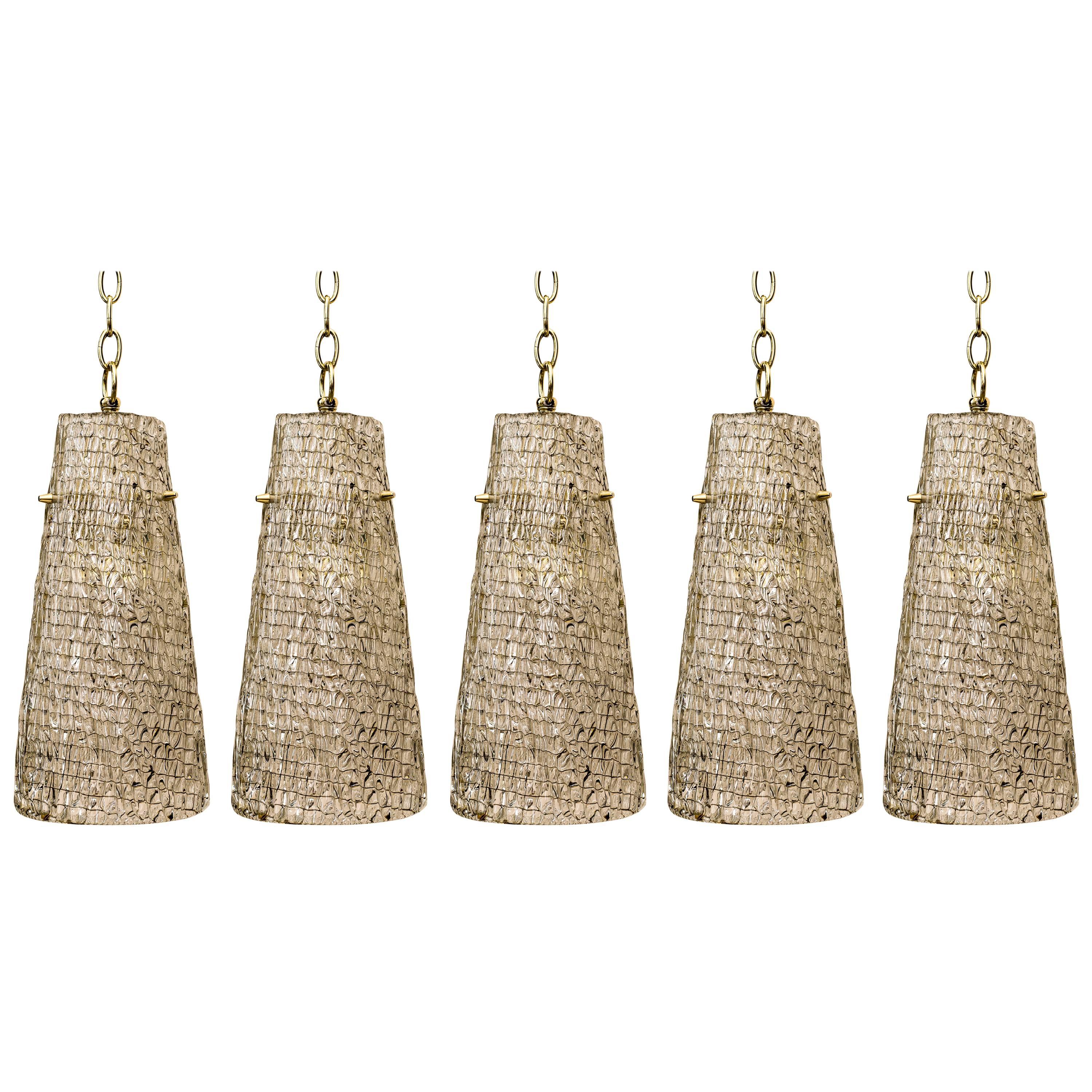 Five Rare Models Kalmar Pendants with Armored Glass, circa 1950s For Sale