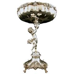 Fine Portuguese Silver Rococo-Revival Centrepiece Tazza 12