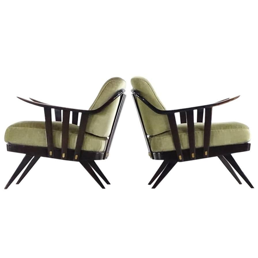 Unique Pair of Knoll Antimott Easy Chairs