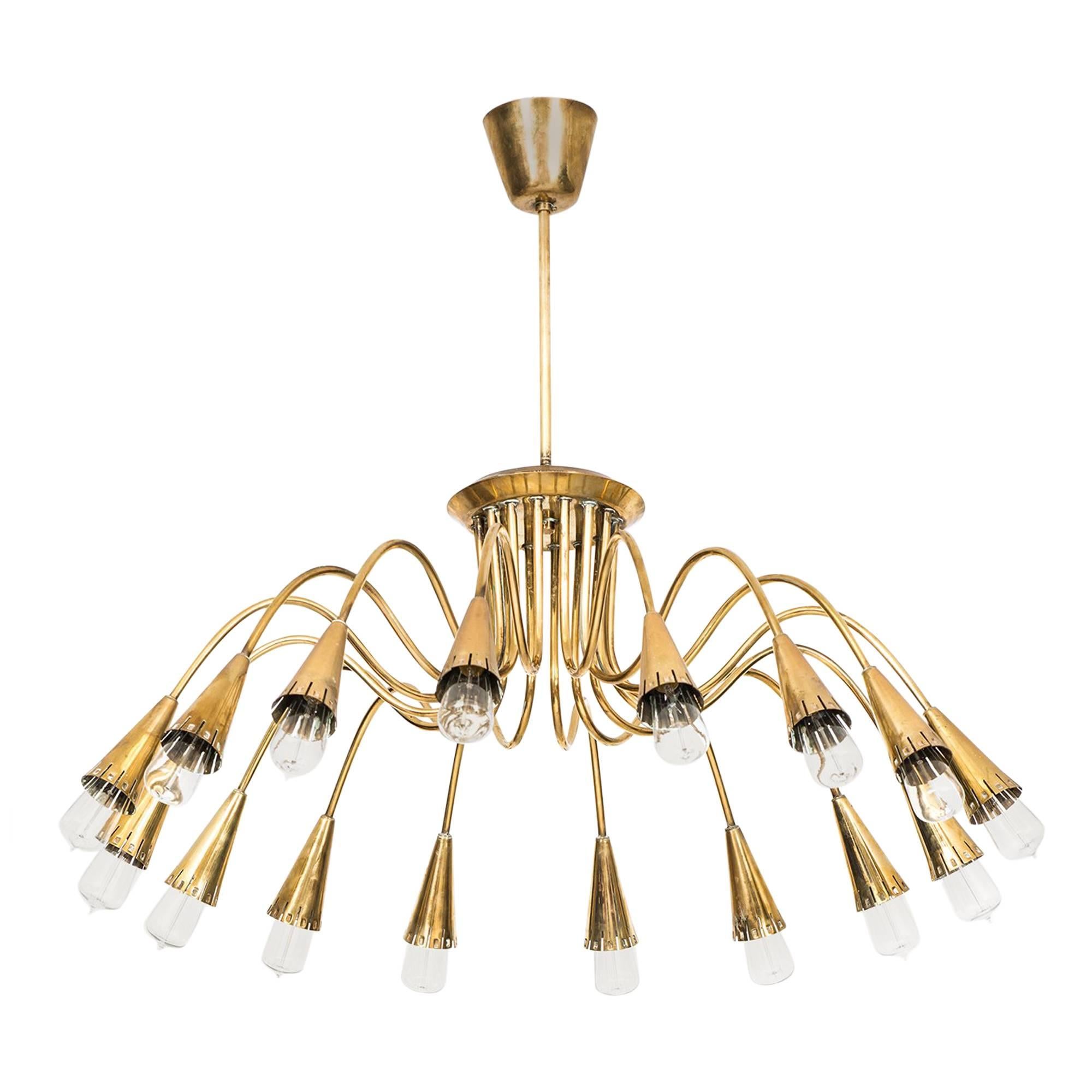 Large Ceiling Lamp in Brass