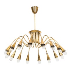 Large Ceiling Lamp in Brass