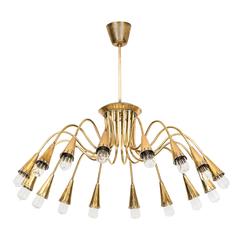 Large Ceiling Lamp in Brass 7