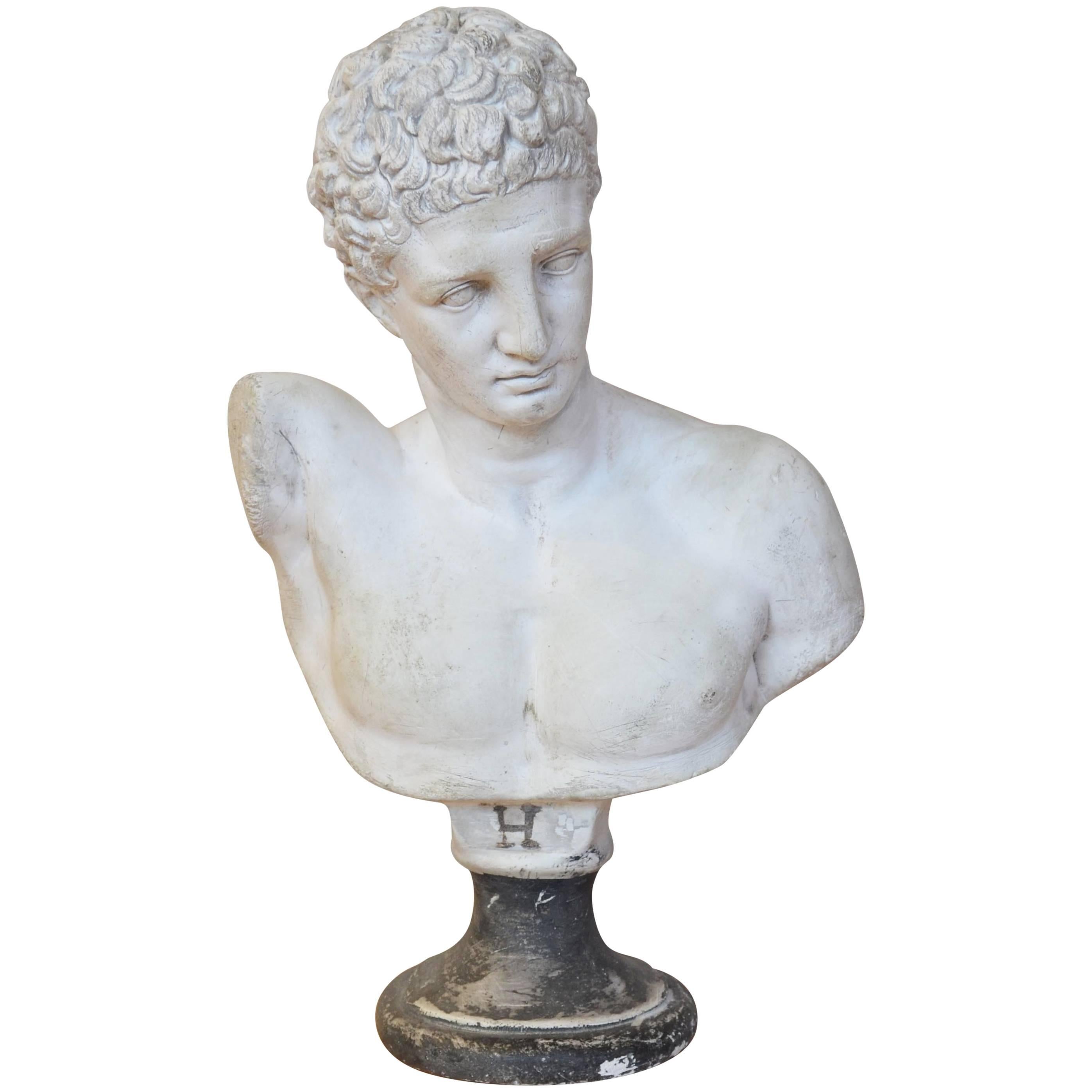 20th Century Plaster Bust Hermes
