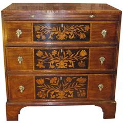 Antique Late 18th Century Dutch Mahogany Bachelors Chest of Drawers, circa 1820