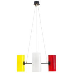 Multicolored Scandinavian Chandelier, 1960s 7