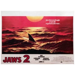 Vintage "Jaws 2" Film Poster, 1978