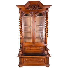 19th Century, Cupboard with Chest Groschkus Gründerzeit, Solid Oak