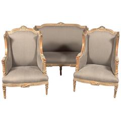 Classic Seating Set of Three Pieces in the Louis Seize Style 9