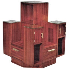 Display Case by DIM, Mahogany Veneers, France, Art Deco, circa 1930