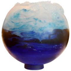 Ocean Sphere Sculpture in Crystal Confection Exceptional Piece