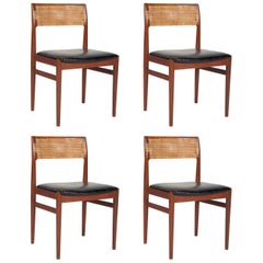 Four Teak W26 Side Chairs by Erik Worts