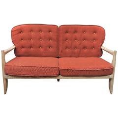 French Oak Sofa by Guillerme and Chambron for Votre Maison, 1960s 3