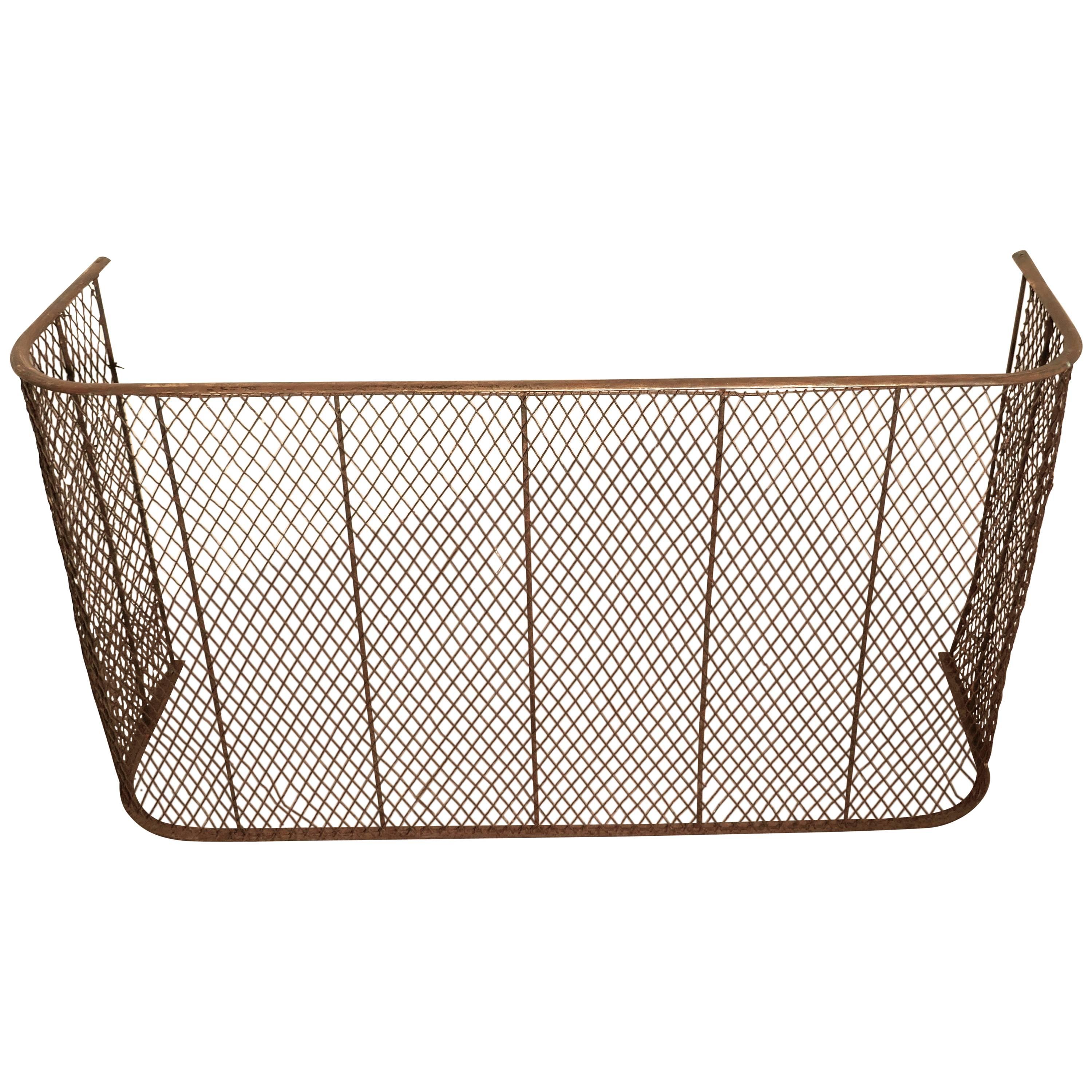 High Victorian Nursery Fire Guard, Brass Fender